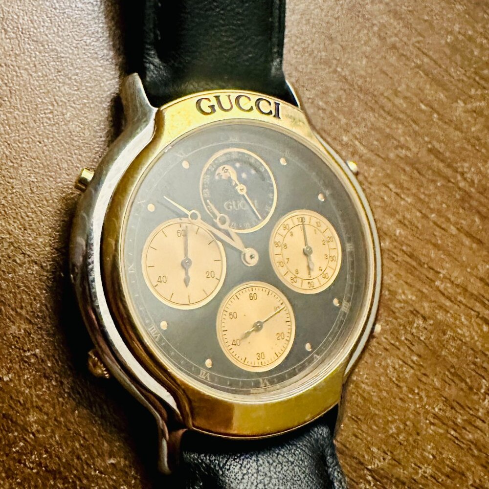 Gucci Chronograph Watch - Black Moon Phase - Picture 2 of 6